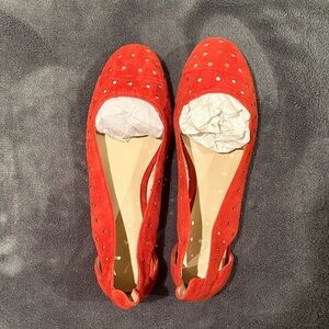 Nine West - Red Suede Women's Flats